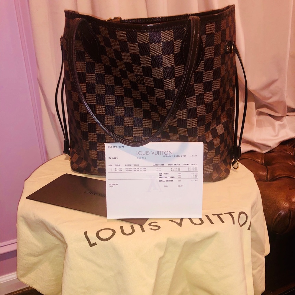 AUTHENTIC NEVER FULL DAMIER LV MEDIUM BAG